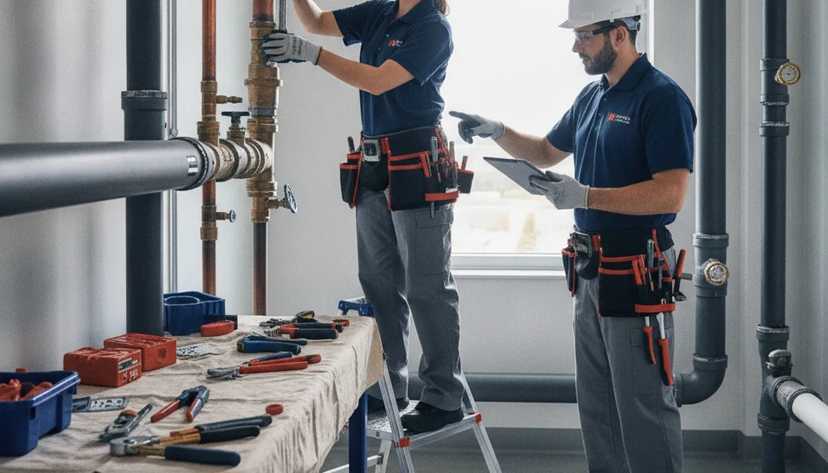 Tacoma, WA plumber repairing a residential pipe for plumbing service