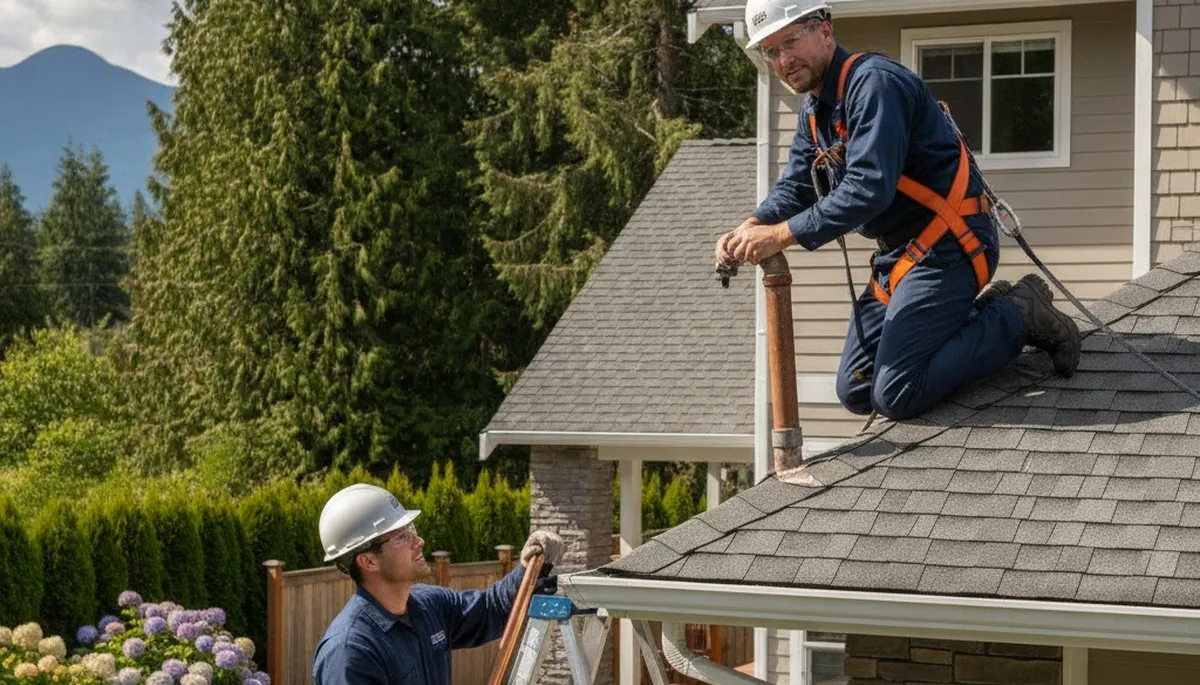 Tacoma, WA plumber servicing a residential plumbing repair for local homeowners